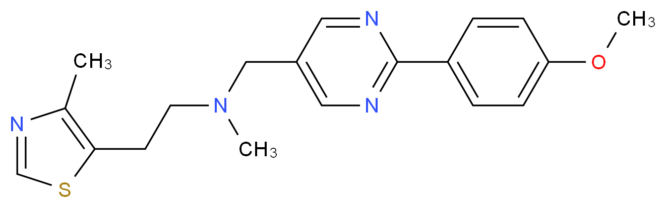 N-{[2-(4-methoxyphenyl)pyrimidin-5-yl]methyl}-N-methyl-2-(4-methyl-1,3-thiazol-5-yl)ethanamine_Molecular_structure_CAS_)
