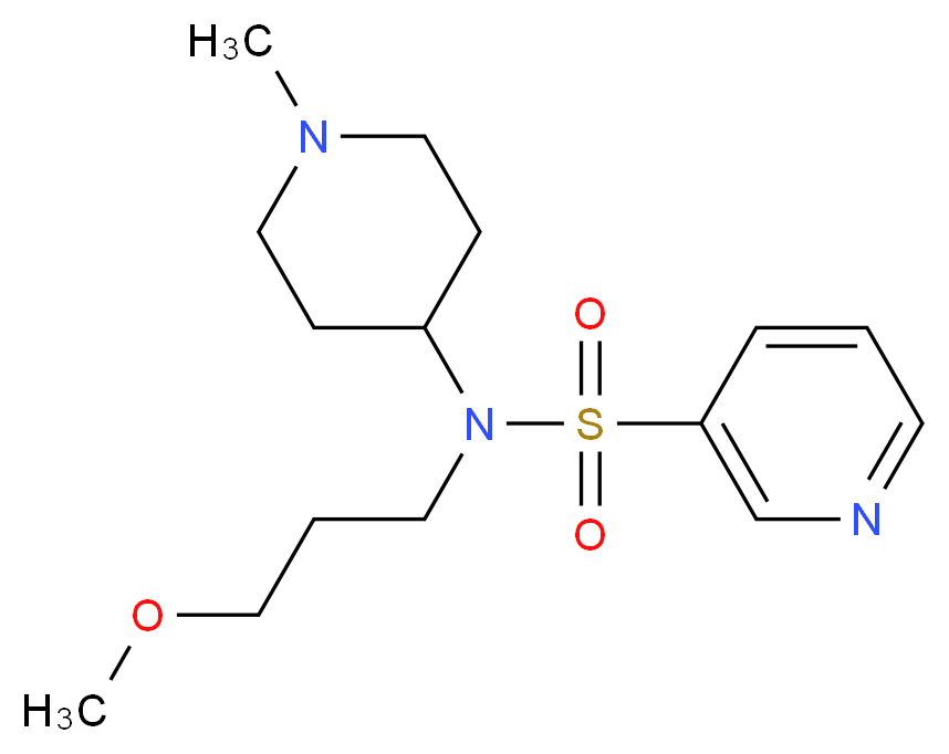 N-(3-methoxypropyl)-N-(1-methyl-4-piperidinyl)-3-pyridinesulfonamide_Molecular_structure_CAS_)