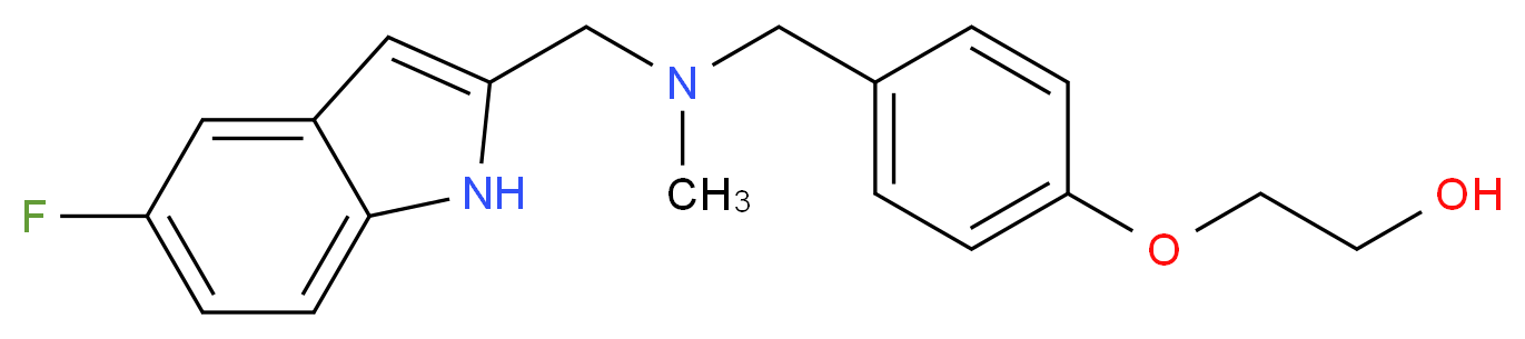 2-(4-{[[(5-fluoro-1H-indol-2-yl)methyl](methyl)amino]methyl}phenoxy)ethanol_Molecular_structure_CAS_)