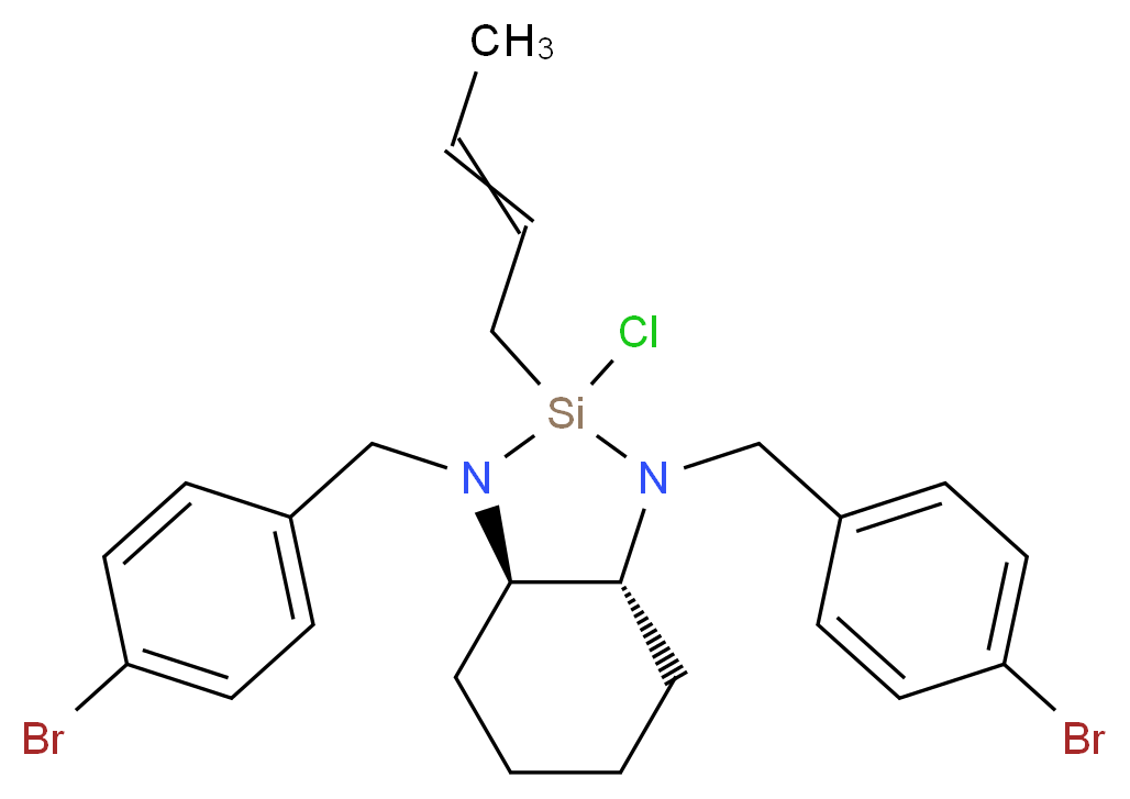 (R,R)-1,3-Bis-(4-bromobenzyl)-2-chlorooctahydro-2-(2Z)-crotyl-1H-1,3,2-benzodiazasilole_Molecular_structure_CAS_804559-38-4)