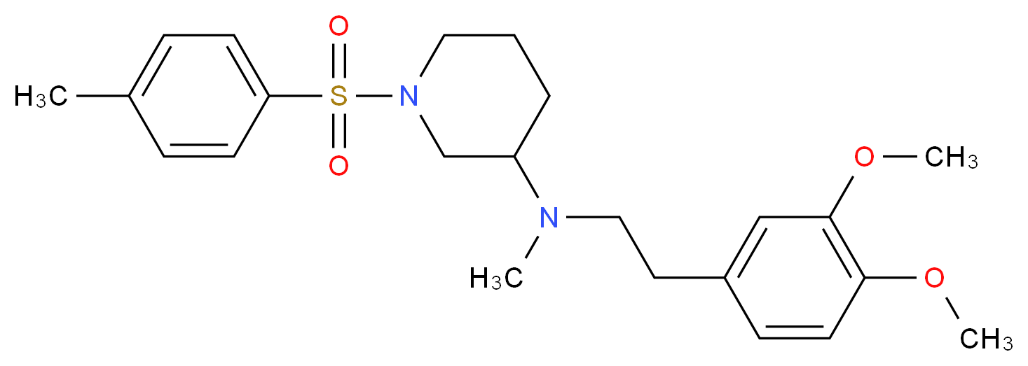 N-[2-(3,4-dimethoxyphenyl)ethyl]-N-methyl-1-[(4-methylphenyl)sulfonyl]-3-piperidinamine_Molecular_structure_CAS_)