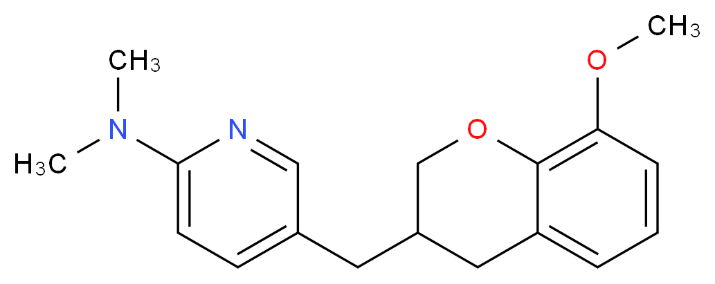 5-[(8-methoxy-3,4-dihydro-2H-chromen-3-yl)methyl]-N,N-dimethylpyridin-2-amine_Molecular_structure_CAS_)