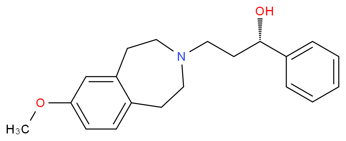(1S)-3-(7-methoxy-1,2,4,5-tetrahydro-3H-3-benzazepin-3-yl)-1-phenylpropan-1-ol_Molecular_structure_CAS_)