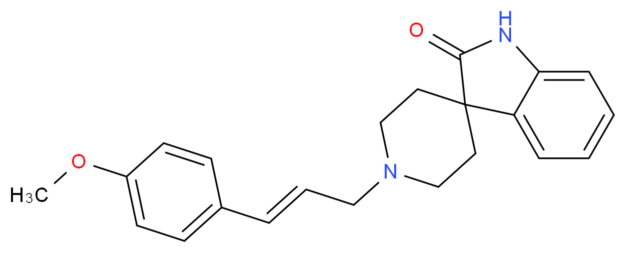 1'-[(2E)-3-(4-methoxyphenyl)prop-2-en-1-yl]spiro[indole-3,4'-piperidin]-2(1H)-one_Molecular_structure_CAS_)