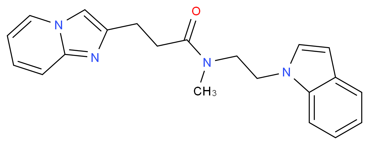 3-imidazo[1,2-a]pyridin-2-yl-N-[2-(1H-indol-1-yl)ethyl]-N-methylpropanamide_Molecular_structure_CAS_)
