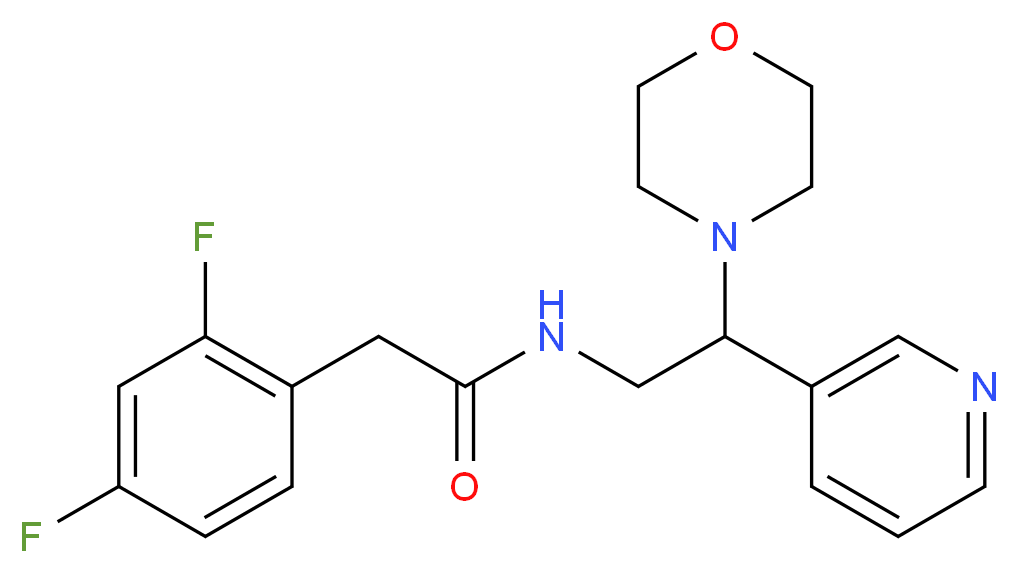 2-(2,4-difluorophenyl)-N-(2-morpholin-4-yl-2-pyridin-3-ylethyl)acetamide_Molecular_structure_CAS_)