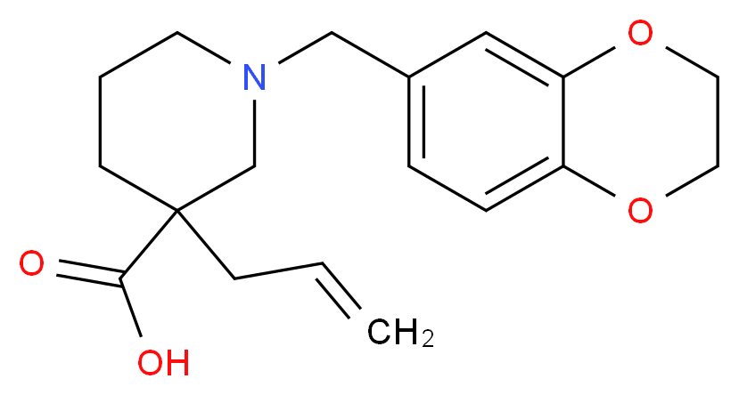 3-allyl-1-(2,3-dihydro-1,4-benzodioxin-6-ylmethyl)-3-piperidinecarboxylic acid_Molecular_structure_CAS_)