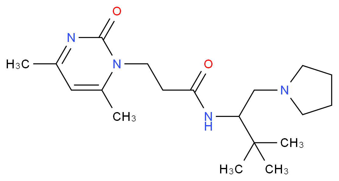 3-(4,6-dimethyl-2-oxopyrimidin-1(2H)-yl)-N-[2,2-dimethyl-1-(pyrrolidin-1-ylmethyl)propyl]propanamide_Molecular_structure_CAS_)