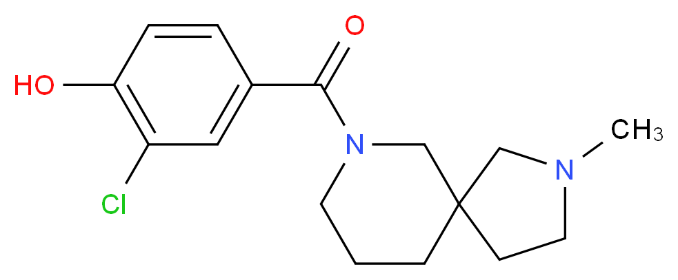 2-chloro-4-[(2-methyl-2,7-diazaspiro[4.5]dec-7-yl)carbonyl]phenol_Molecular_structure_CAS_)