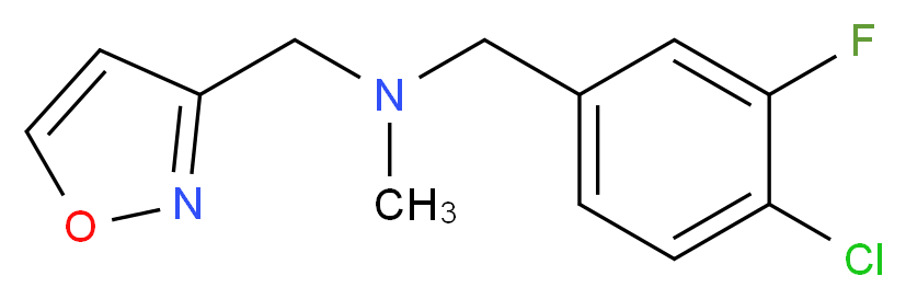 (4-chloro-3-fluorobenzyl)(isoxazol-3-ylmethyl)methylamine_Molecular_structure_CAS_)