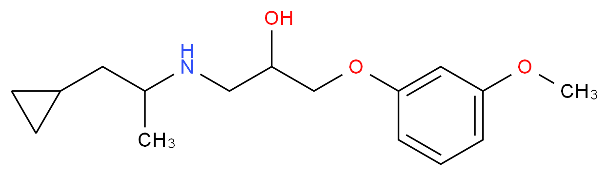 1-[(2-cyclopropyl-1-methylethyl)amino]-3-(3-methoxyphenoxy)-2-propanol_Molecular_structure_CAS_)