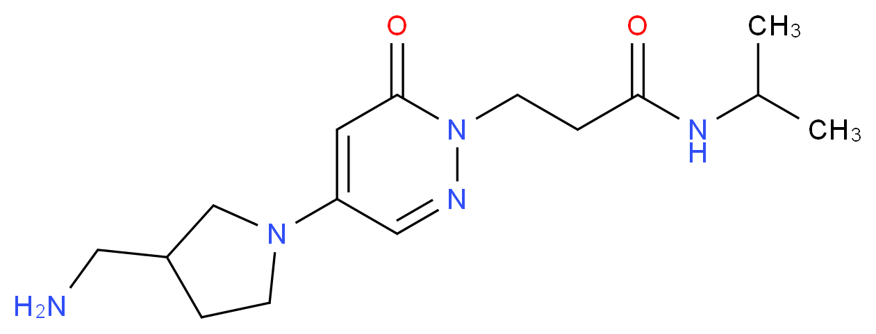 3-[4-[3-(aminomethyl)-1-pyrrolidinyl]-6-oxo-1(6H)-pyridazinyl]-N-isopropylpropanamide_Molecular_structure_CAS_)