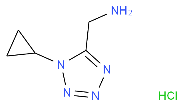 (1-cyclopropyl-1H-1,2,3,4-tetrazol-5-yl)methanamine hydrochloride_Molecular_structure_CAS_)