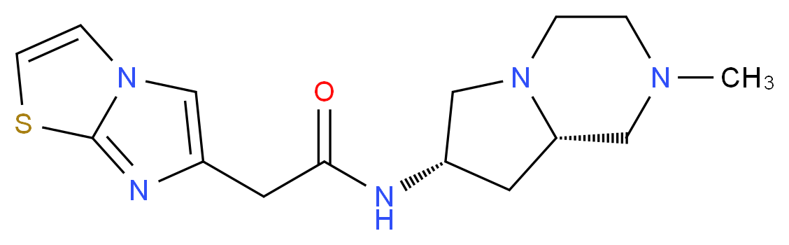 2-imidazo[2,1-b][1,3]thiazol-6-yl-N-[(7S,8aS)-2-methyloctahydropyrrolo[1,2-a]pyrazin-7-yl]acetamide_Molecular_structure_CAS_)