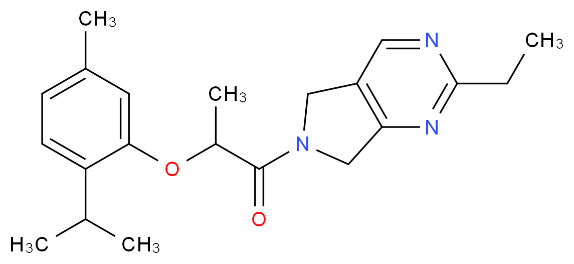 2-ethyl-6-[2-(2-isopropyl-5-methylphenoxy)propanoyl]-6,7-dihydro-5H-pyrrolo[3,4-d]pyrimidine_Molecular_structure_CAS_)