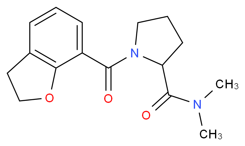 1-(2,3-dihydro-1-benzofuran-7-ylcarbonyl)-N,N-dimethylprolinamide_Molecular_structure_CAS_)