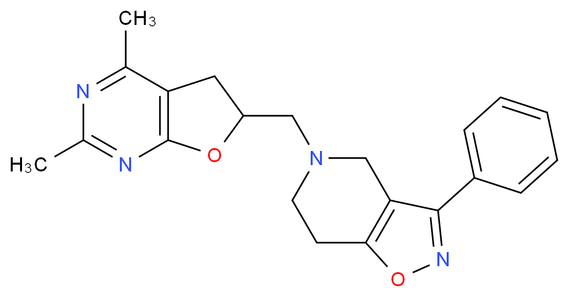 5-[(2,4-dimethyl-5,6-dihydrofuro[2,3-d]pyrimidin-6-yl)methyl]-3-phenyl-4,5,6,7-tetrahydroisoxazolo[4,5-c]pyridine_Molecular_structure_CAS_)