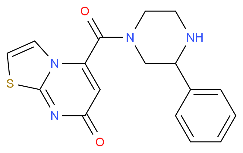 5-[(3-phenylpiperazin-1-yl)carbonyl]-7H-[1,3]thiazolo[3,2-a]pyrimidin-7-one_Molecular_structure_CAS_)