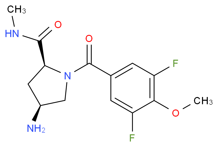 (2S,4S)-4-amino-1-(3,5-difluoro-4-methoxybenzoyl)-N-methylpyrrolidine-2-carboxamide_Molecular_structure_CAS_)