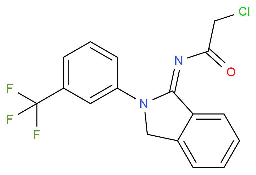 2-Chloro-N-[2-(3-trifluoromethyl-phenyl)-2,3-dihydro-isoindol-1-ylidene]-acetamide_Molecular_structure_CAS_)