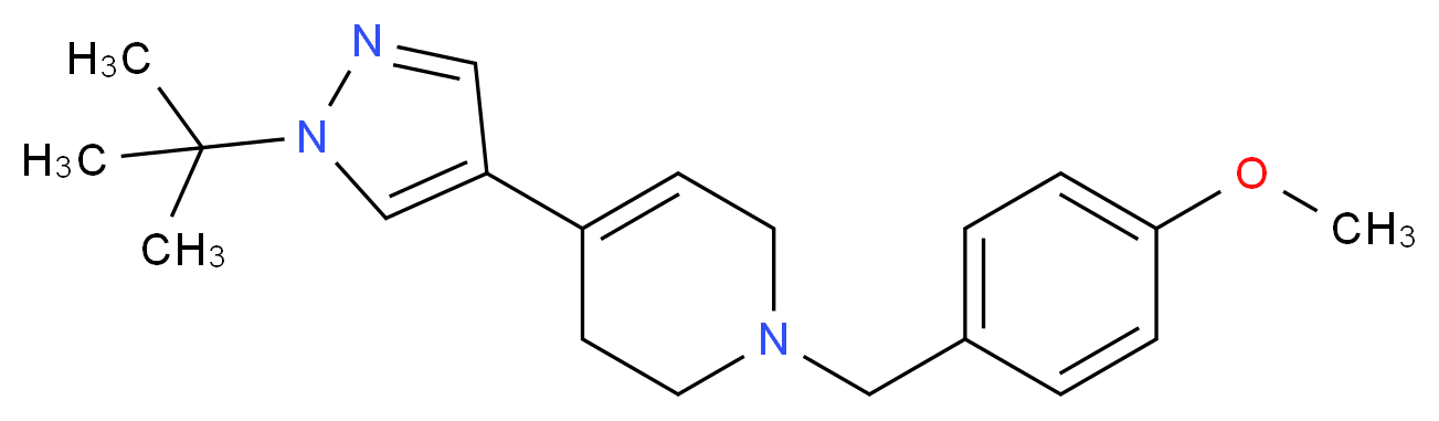 4-(1-tert-butyl-1H-pyrazol-4-yl)-1-(4-methoxybenzyl)-1,2,3,6-tetrahydropyridine_Molecular_structure_CAS_)