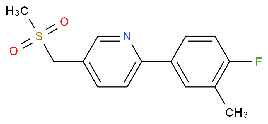 2-(4-fluoro-3-methylphenyl)-5-[(methylsulfonyl)methyl]pyridine_Molecular_structure_CAS_)