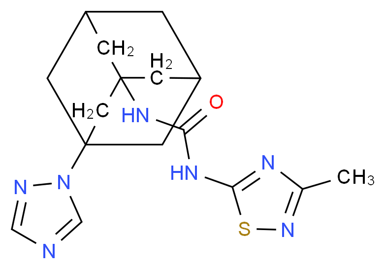 N-(3-methyl-1,2,4-thiadiazol-5-yl)-N'-[3-(1H-1,2,4-triazol-1-yl)-1-adamantyl]urea_Molecular_structure_CAS_)