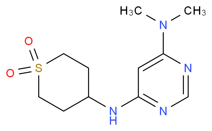 N'-(1,1-dioxidotetrahydro-2H-thiopyran-4-yl)-N,N-dimethylpyrimidine-4,6-diamine_Molecular_structure_CAS_)