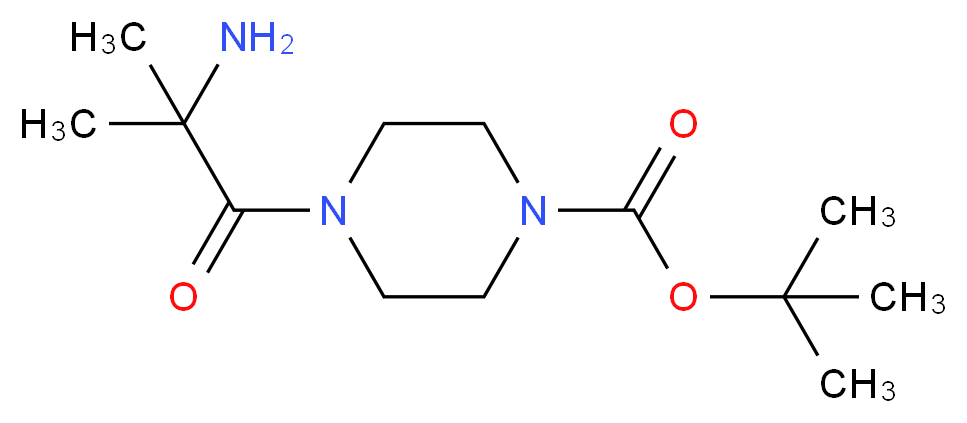 tert-butyl 4-(2-amino-2-methylpropanoyl)piperazine-1-carboxylate_Molecular_structure_CAS_)