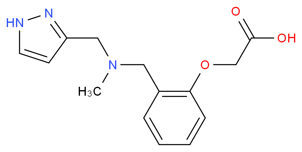 (2-{[methyl(1H-pyrazol-3-ylmethyl)amino]methyl}phenoxy)acetic acid_Molecular_structure_CAS_)
