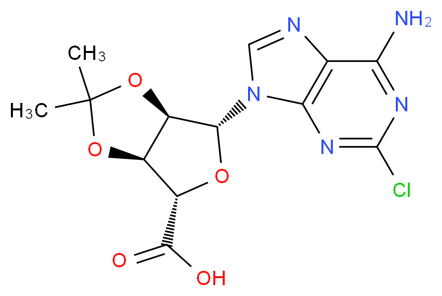 2-Chloroadenosine-5'-carboxy-2',3'-acetonide_Molecular_structure_CAS_72209-20-2)