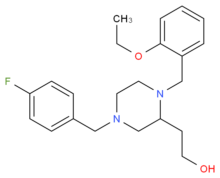 2-[1-(2-ethoxybenzyl)-4-(4-fluorobenzyl)-2-piperazinyl]ethanol_Molecular_structure_CAS_)