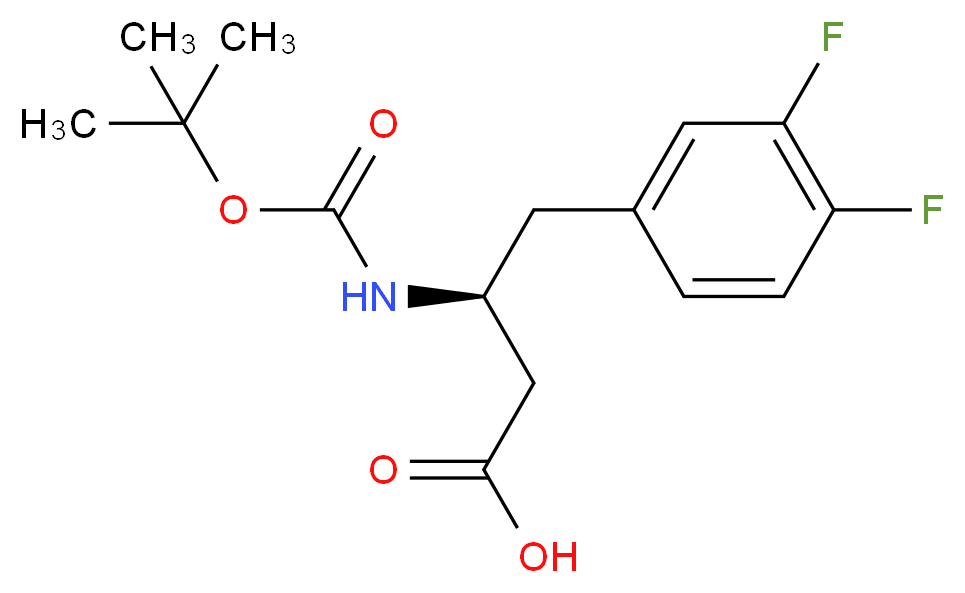 Boc-(S)-3-amino-4-(3,4-difluorophenyl)butyric acid_Molecular_structure_CAS_270063-54-2)