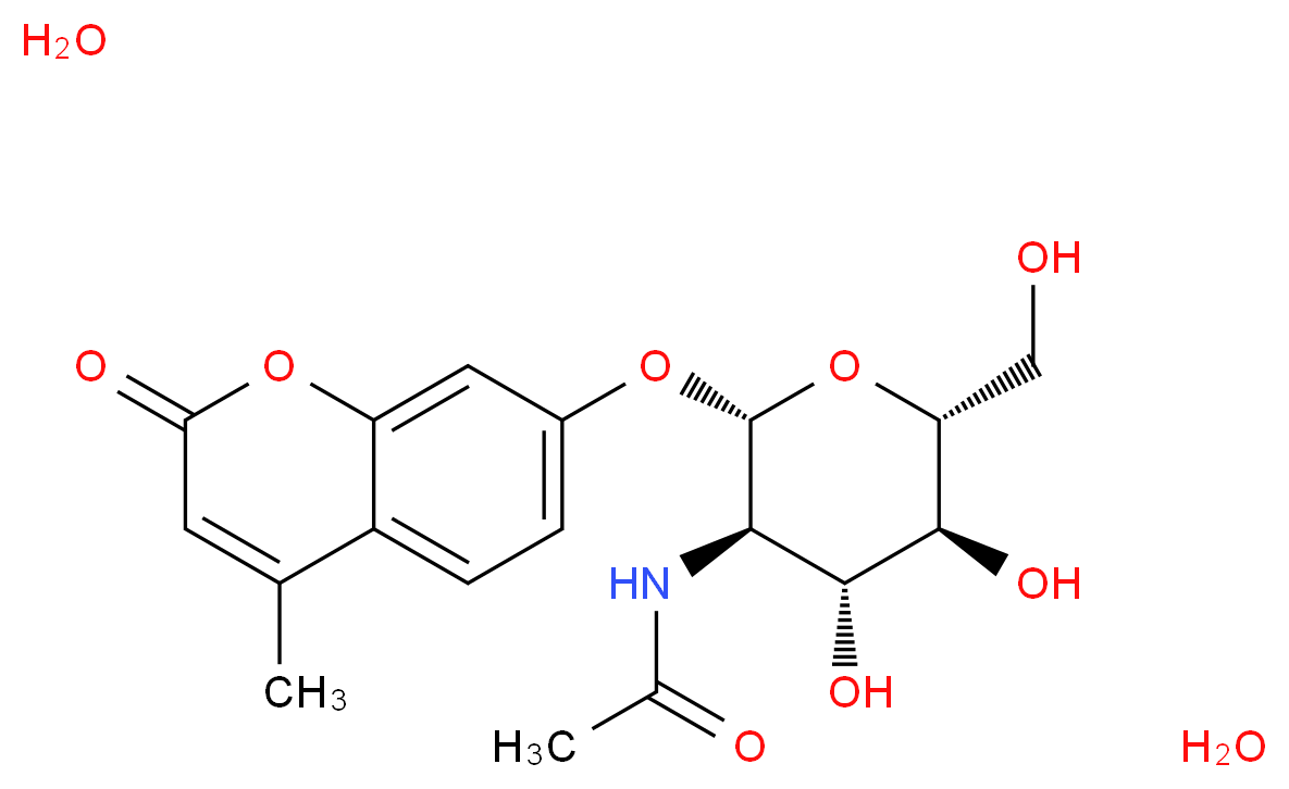 4-Methylumbelliferyl N-acetyl-β-D-glucosaminide_Molecular_structure_CAS_37067-30-4(anhydrous))