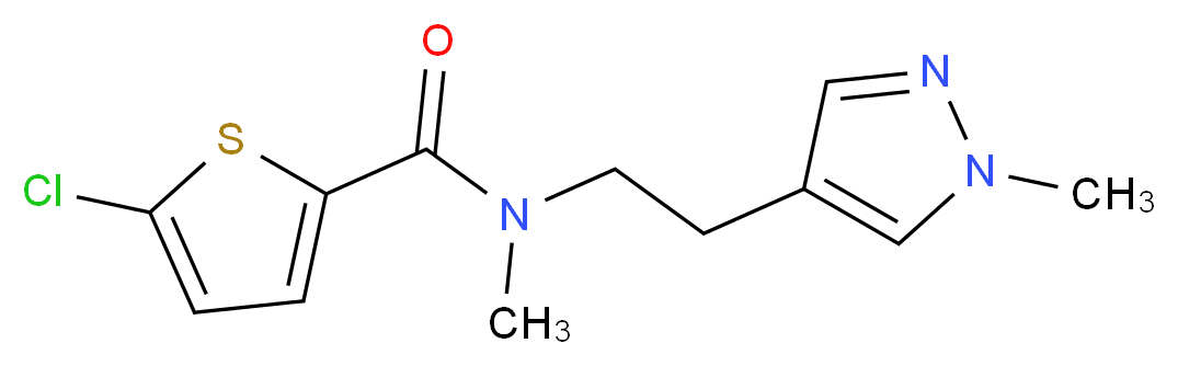 5-chloro-N-methyl-N-[2-(1-methyl-1H-pyrazol-4-yl)ethyl]thiophene-2-carboxamide_Molecular_structure_CAS_)