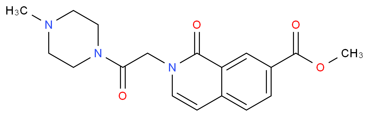 methyl 2-[2-(4-methylpiperazin-1-yl)-2-oxoethyl]-1-oxo-1,2-dihydroisoquinoline-7-carboxylate_Molecular_structure_CAS_)