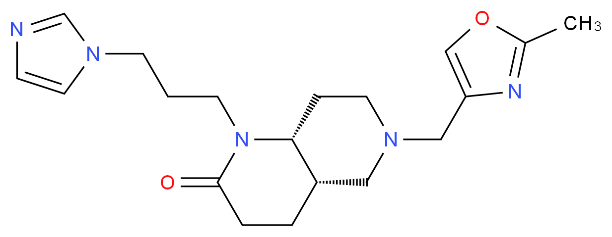 (4aS*,8aR*)-1-[3-(1H-imidazol-1-yl)propyl]-6-[(2-methyl-1,3-oxazol-4-yl)methyl]octahydro-1,6-naphthyridin-2(1H)-one_Molecular_structure_CAS_)