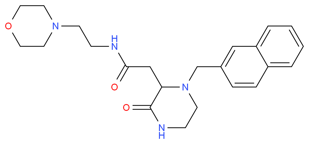 N-[2-(4-morpholinyl)ethyl]-2-[1-(2-naphthylmethyl)-3-oxo-2-piperazinyl]acetamide_Molecular_structure_CAS_)