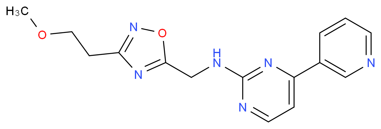N-{[3-(2-methoxyethyl)-1,2,4-oxadiazol-5-yl]methyl}-4-(3-pyridinyl)-2-pyrimidinamine_Molecular_structure_CAS_)