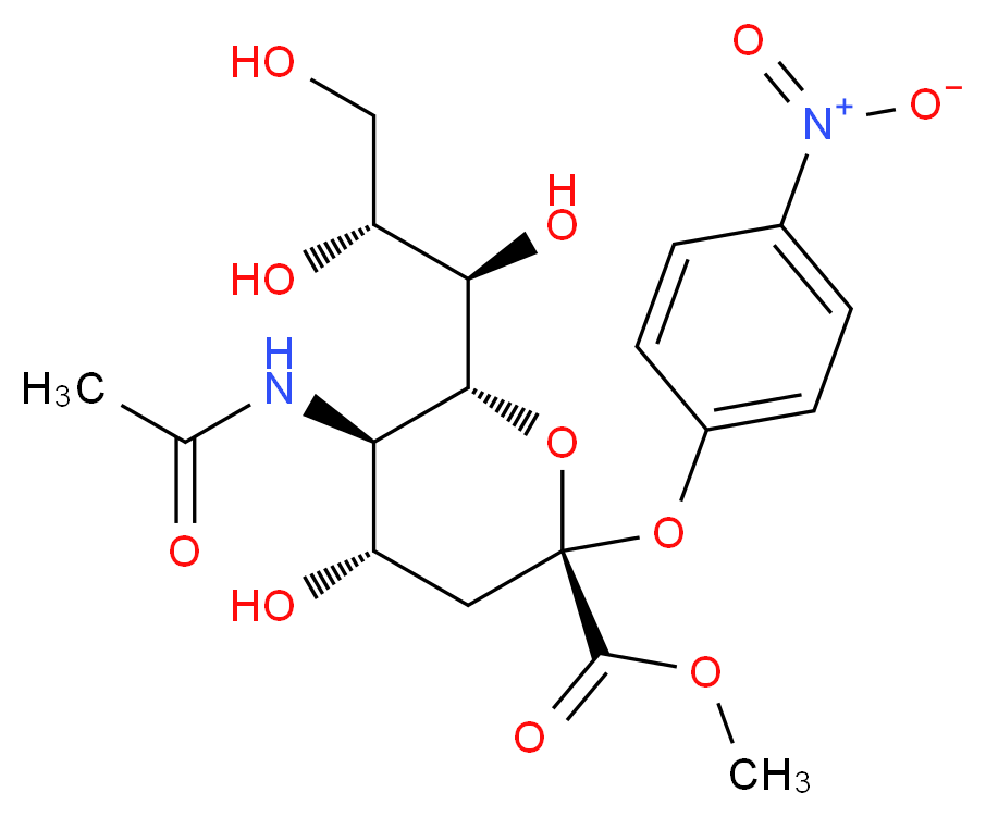 5-Acetamino-4-hydroxy-2-(4-nitro-phenoxy)-6-(1,2,3-trihydroxy-propyl)-tetrahydro-pyran-2-carboxylic Acid Methyl Ester_Molecular_structure_CAS_59694-35-8)