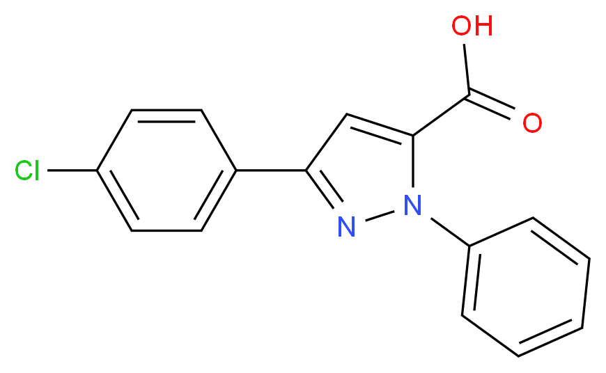 3-(4-chlorophenyl)-1-phenyl-1H-pyrazole-5-carboxylic acid_Molecular_structure_CAS_618102-33-3)
