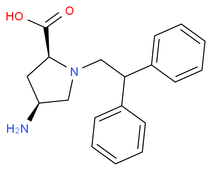 (4S)-4-amino-1-(2,2-diphenylethyl)-L-proline_Molecular_structure_CAS_)