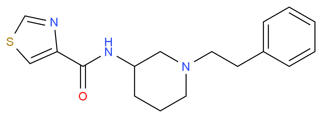 N-[1-(2-phenylethyl)-3-piperidinyl]-1,3-thiazole-4-carboxamide_Molecular_structure_CAS_)