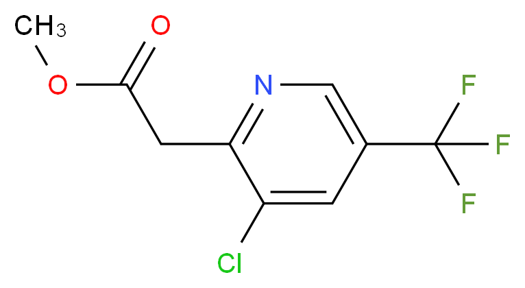 Methyl 2-(3-chloro-5-(trifluoromethyl)pyridin-2-yl)acetate_Molecular_structure_CAS_885949-63-3)