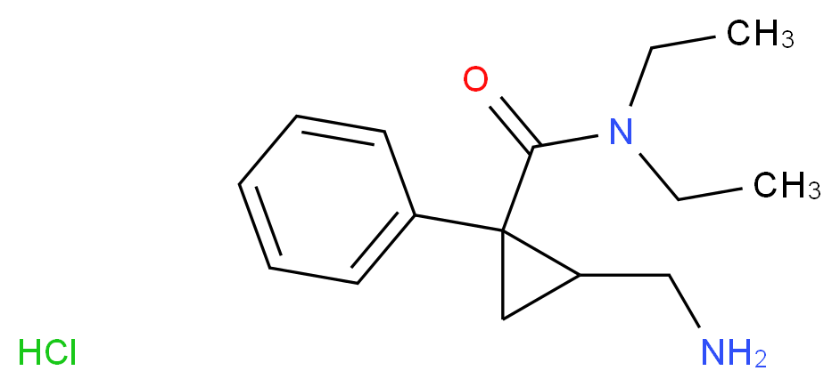 2-(aminomethyl)-N,N-diethyl-1-phenylcyclopropanecarboxamide hydrochloride_Molecular_structure_CAS_105310-47-2)