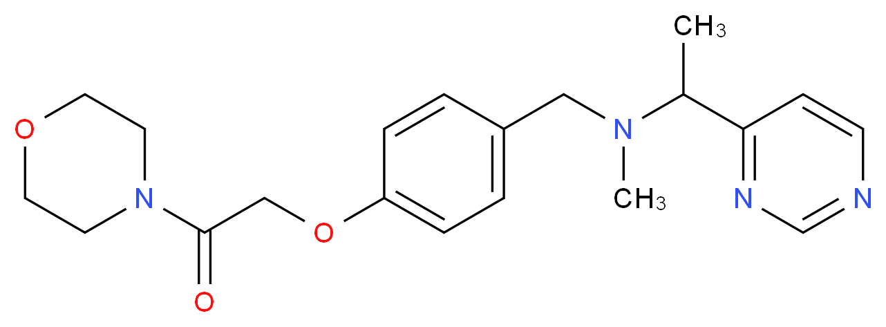 N-methyl-N-[4-(2-morpholin-4-yl-2-oxoethoxy)benzyl]-1-pyrimidin-4-ylethanamine_Molecular_structure_CAS_)