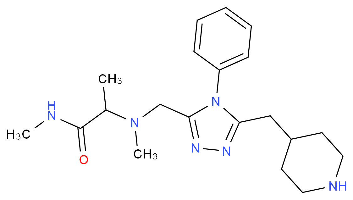 N-methyl-2-(methyl{[4-phenyl-5-(piperidin-4-ylmethyl)-4H-1,2,4-triazol-3-yl]methyl}amino)propanamide_Molecular_structure_CAS_)