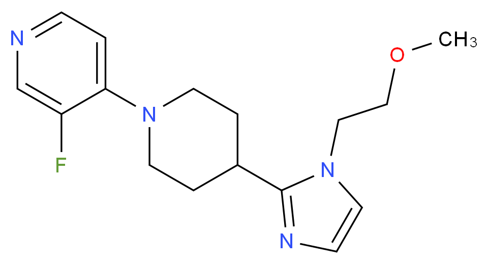 3-fluoro-4-{4-[1-(2-methoxyethyl)-1H-imidazol-2-yl]piperidin-1-yl}pyridine_Molecular_structure_CAS_)