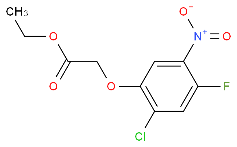 Ethyl 2-(2-chloro-4-fluoro-5-nitrophenoxy)acetate_Molecular_structure_CAS_)