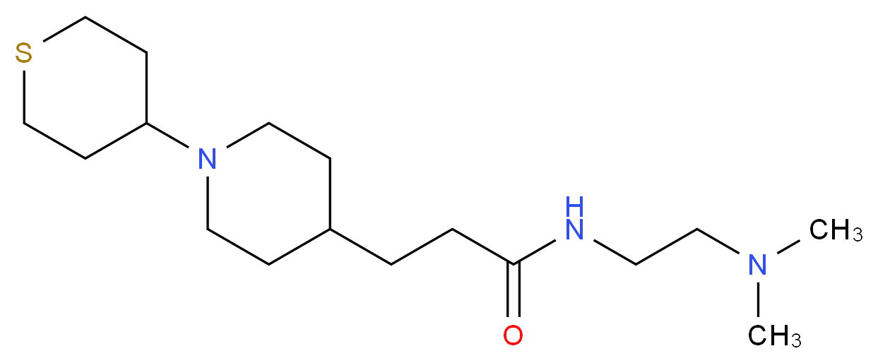 N-[2-(dimethylamino)ethyl]-3-[1-(tetrahydro-2H-thiopyran-4-yl)-4-piperidinyl]propanamide_Molecular_structure_CAS_)